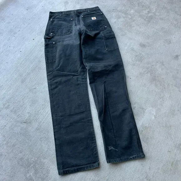 Vintage Y2K Carhartt black double knee work wear carpenter pants